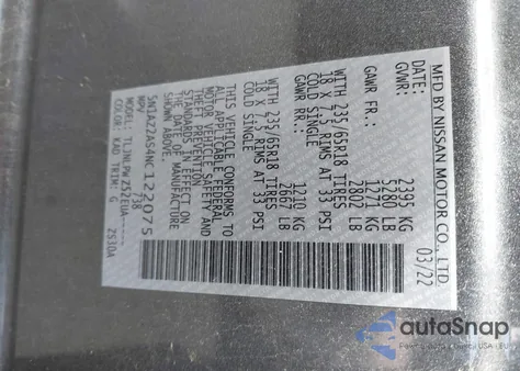 2022 Nissan Murano S Intelligent Awd from USA, damaged, VIN 5N1AZ2AS4NC122075